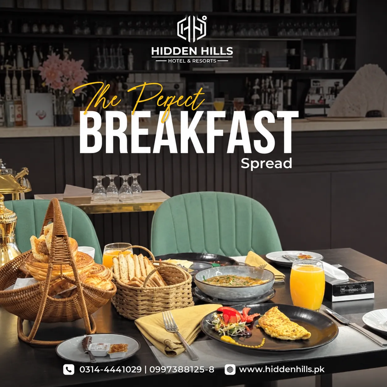Breakfast at Hidden Hills Resort Mansehra