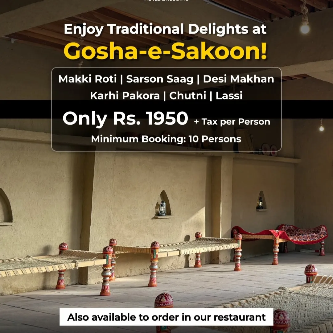 Experience Village Style Dining at Hidden Hills Gosha e Sakoon
