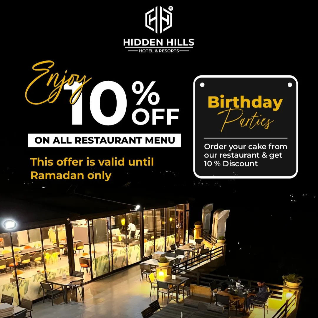 Get 10 Percent Off on All Menu Till Ramadan