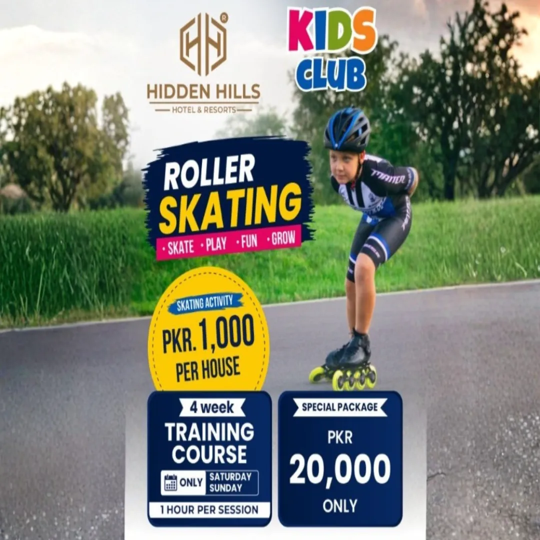 Hidden Hills Kids Club Roller Skating PKR 1000 Per Session