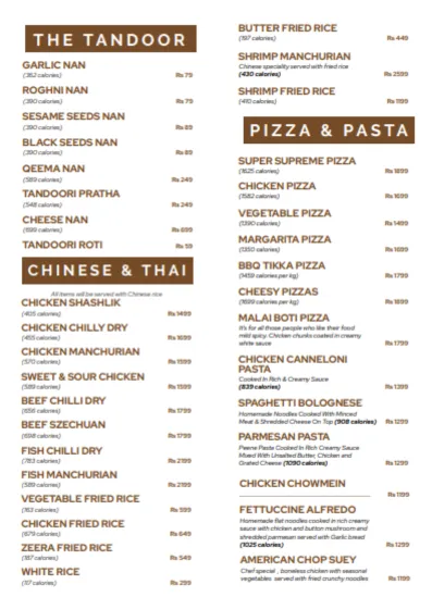 Hidden Hills Menu Page 2