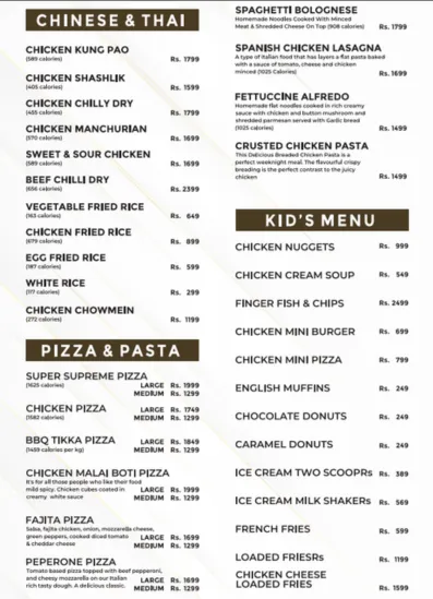 Hidden Hills Mansehra Menu Page 2