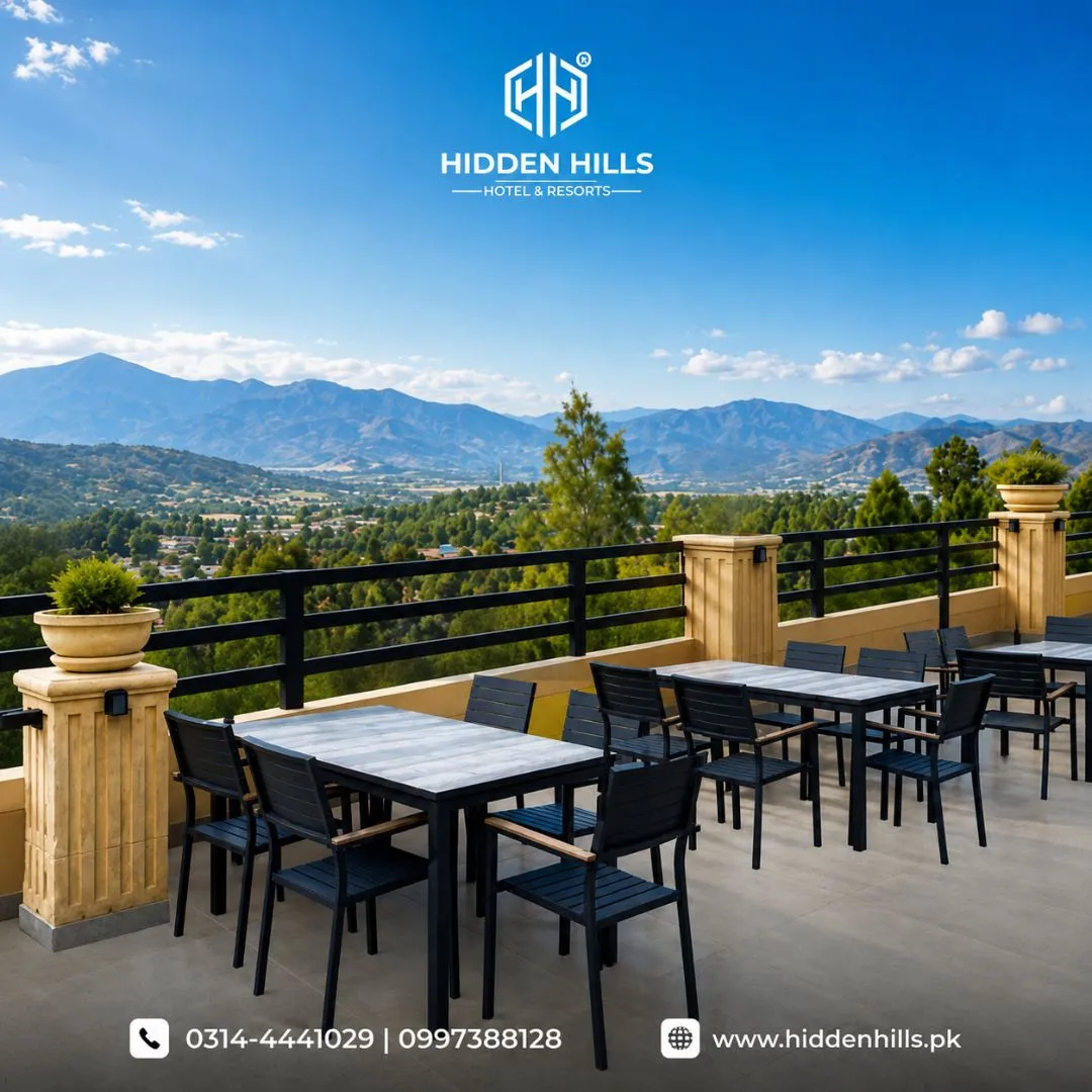 Scenic Outdoor Dining with Mountain Views in Mansehra