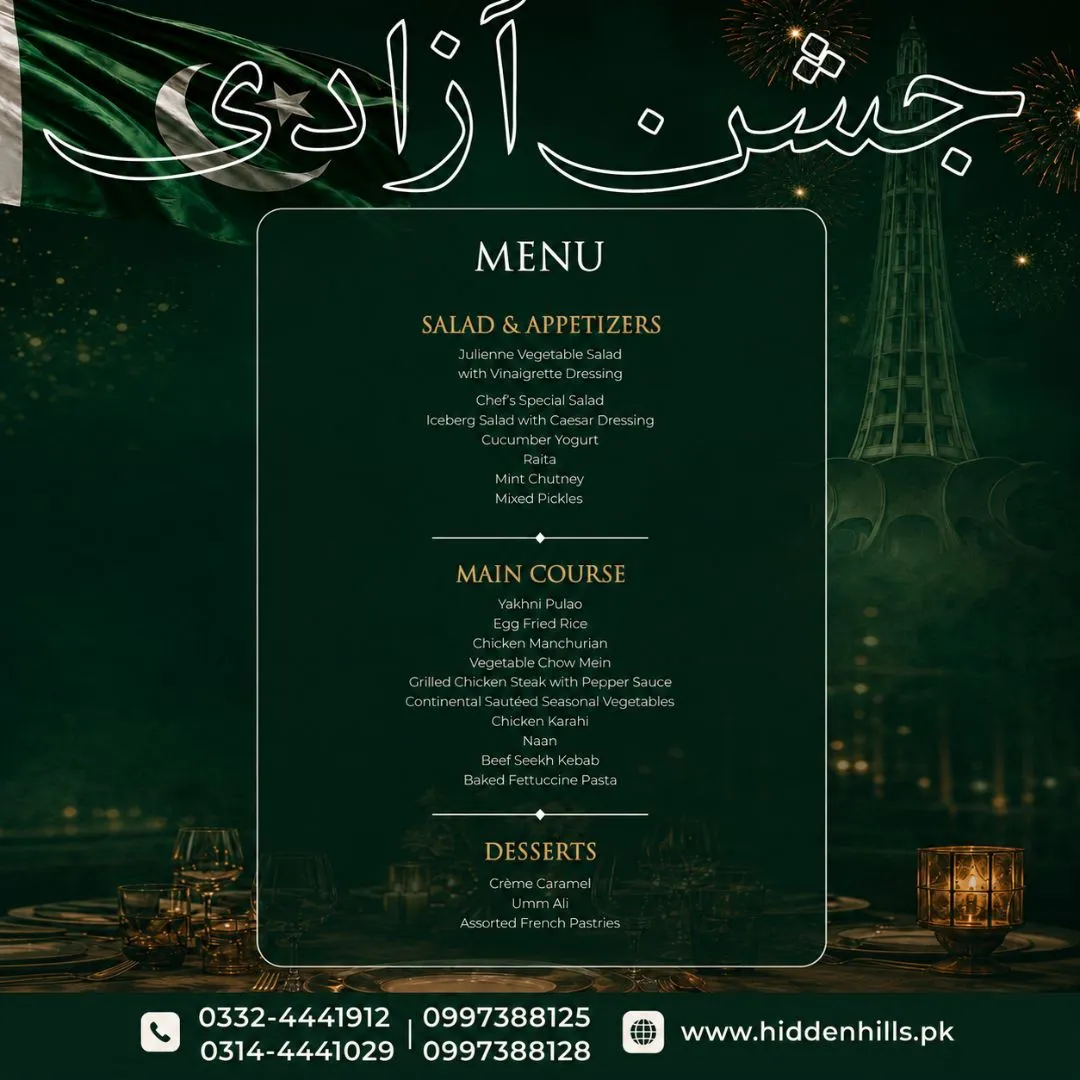 Yaum e Azadi Night Celebration at Hidden Hills Mansehra